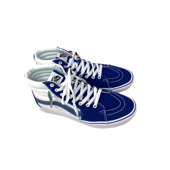 VANS Comfycush SK8-HI Tri-Tone Blue Mens High Top Suede Canvas Shoes VN0A3WMBB23 - Picture 7 of 9